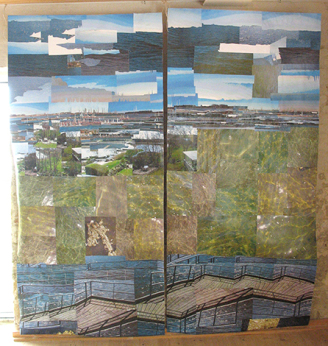 Limfjordscentret, fotocollage, ca. 300x200 cm, 2006. Med Daniel Olivares.